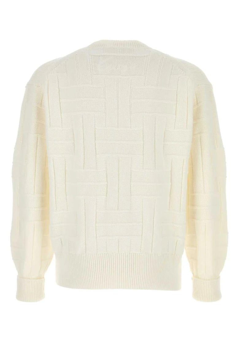 white cotton sweater by Selfnex