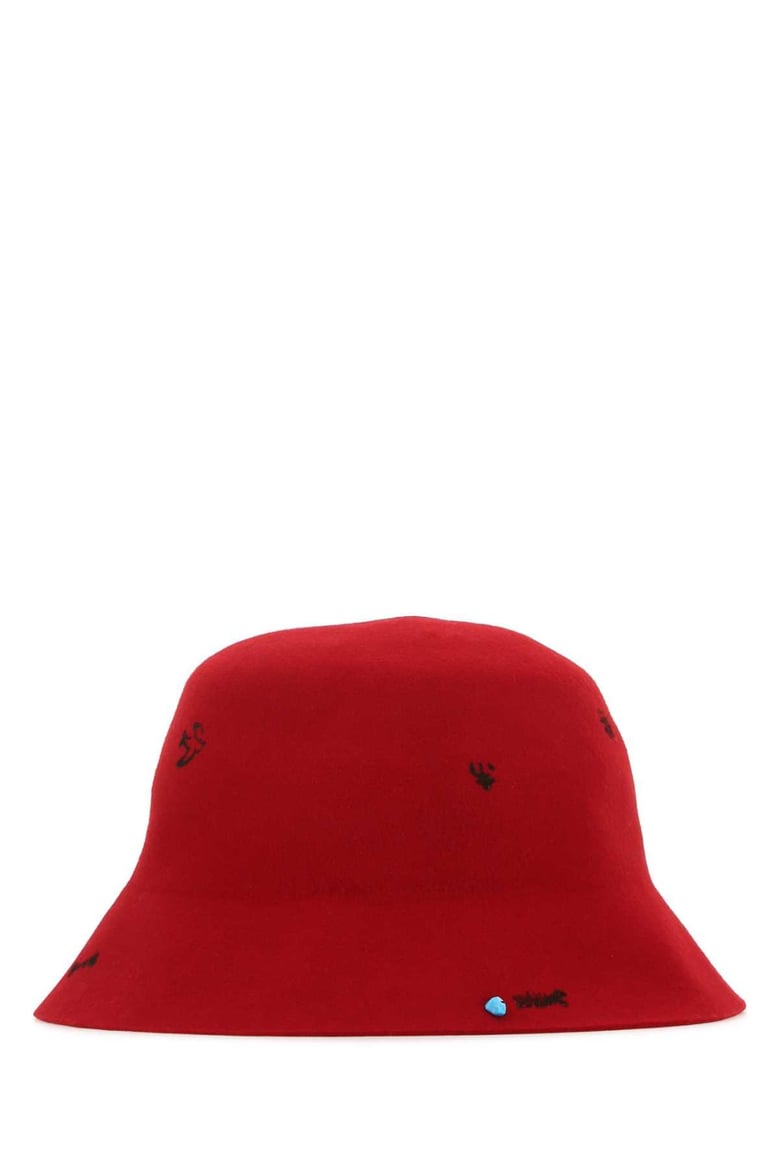 red felt freya bucket hat by Selfnex