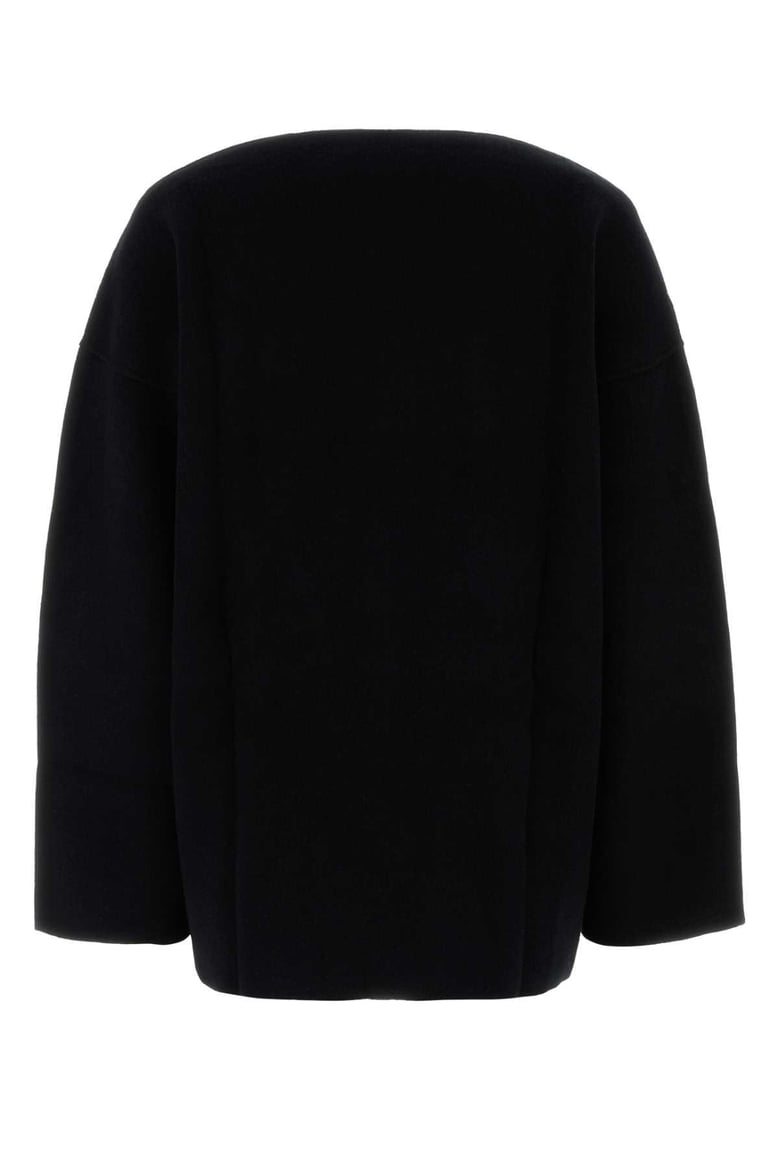 black wool blend oversize sweater by Selfnex