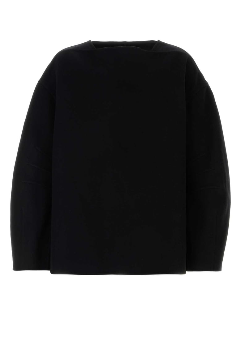 black wool oversize sweater by Selfnex