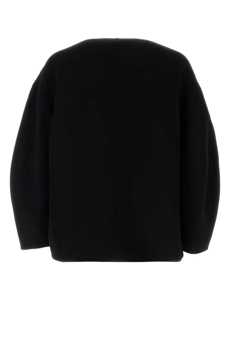 black wool oversize sweater by Selfnex