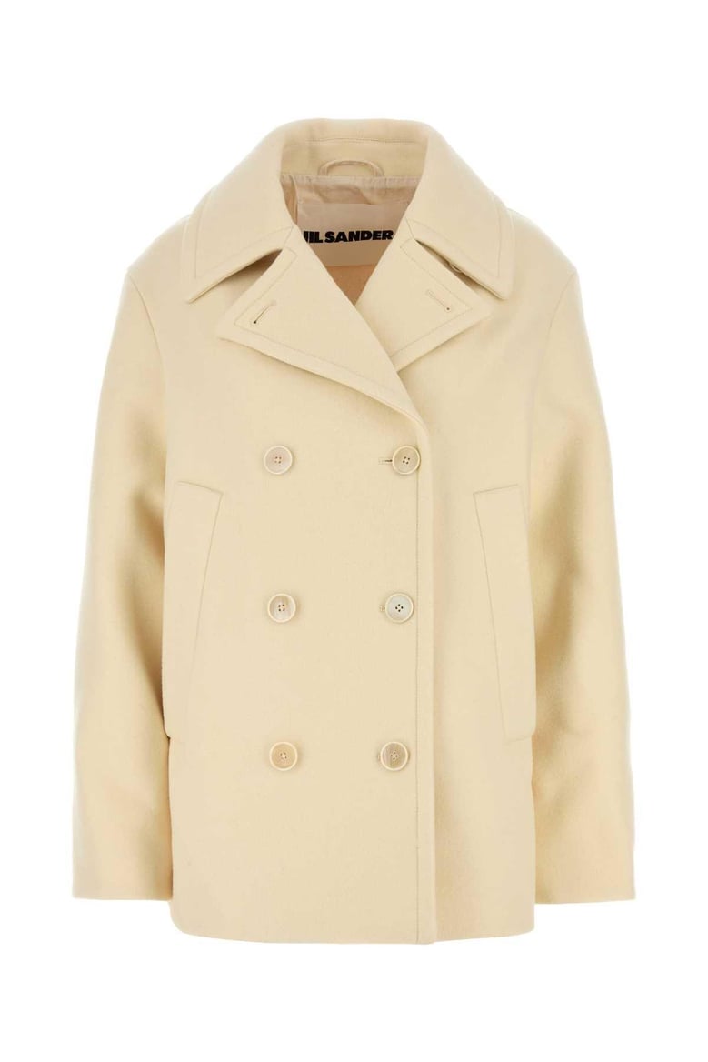 cream wool coat by Selfnex