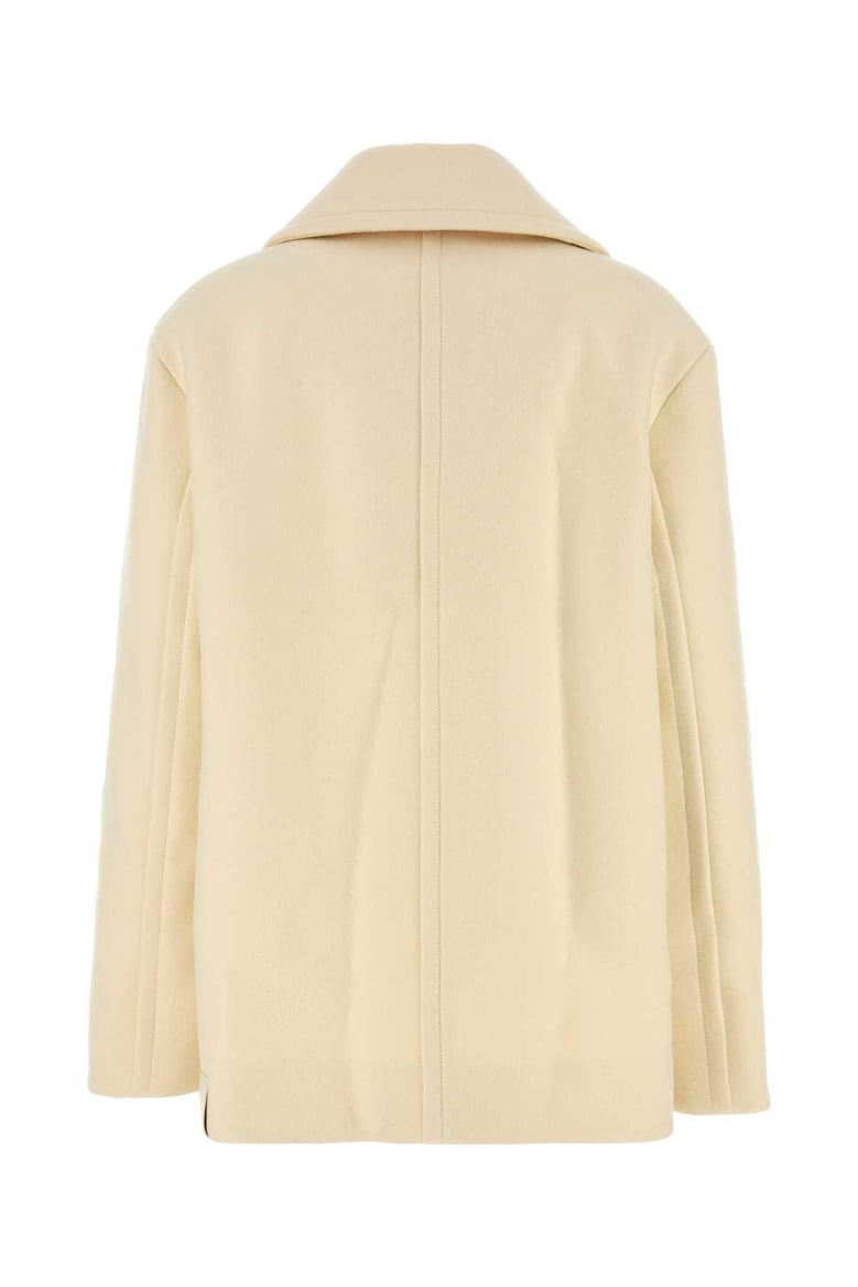 cream wool coat by Selfnex