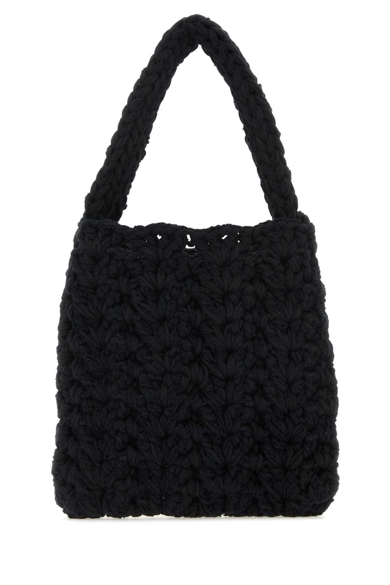 black cotton blend handbag by Selfnex