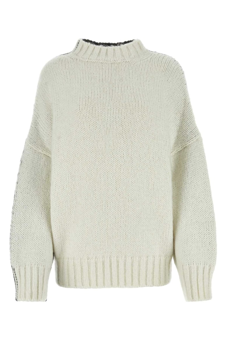two-tone acrylic blend sweater by Selfnex