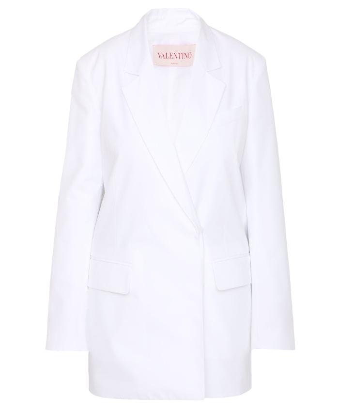 white cotton blazer by Selfnex