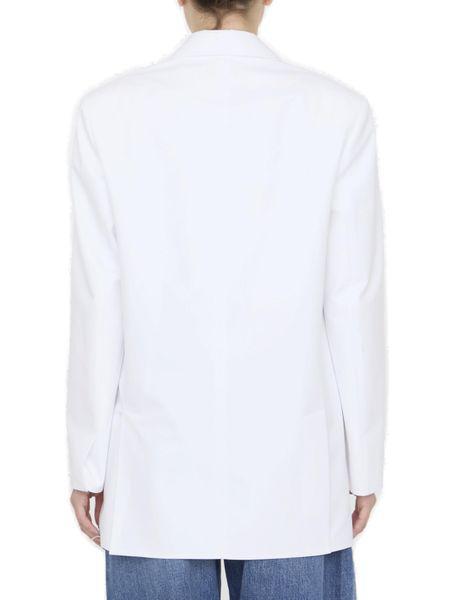 white cotton blazer by Selfnex