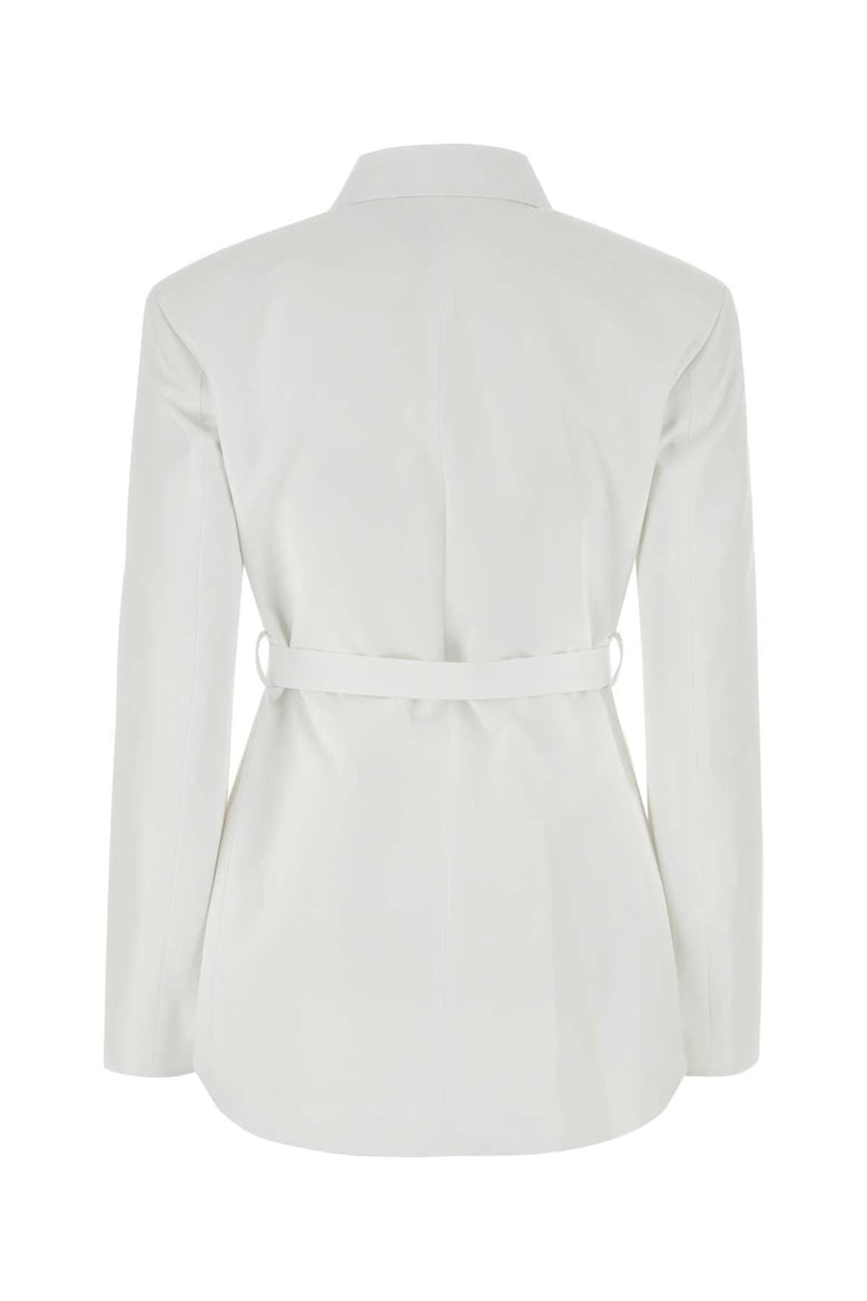 white poplin overcoat by Selfnex