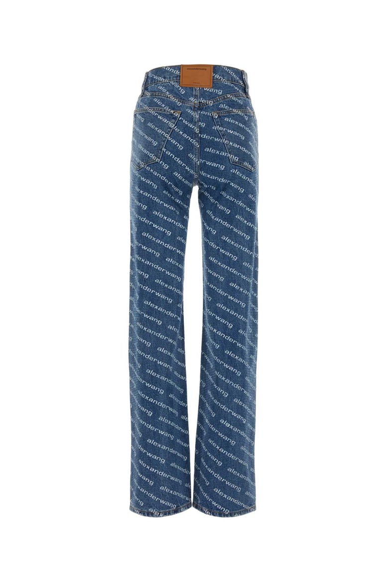 printed denim jeans by Selfnex