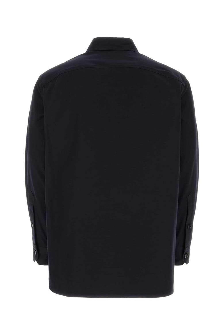 midnight blue stretch cotton shirt by Selfnex