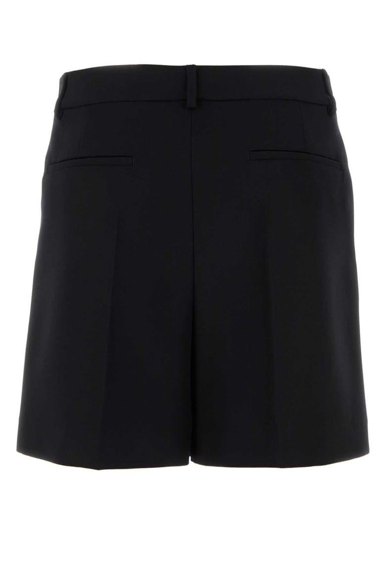 black wool bermuda shorts by Selfnex