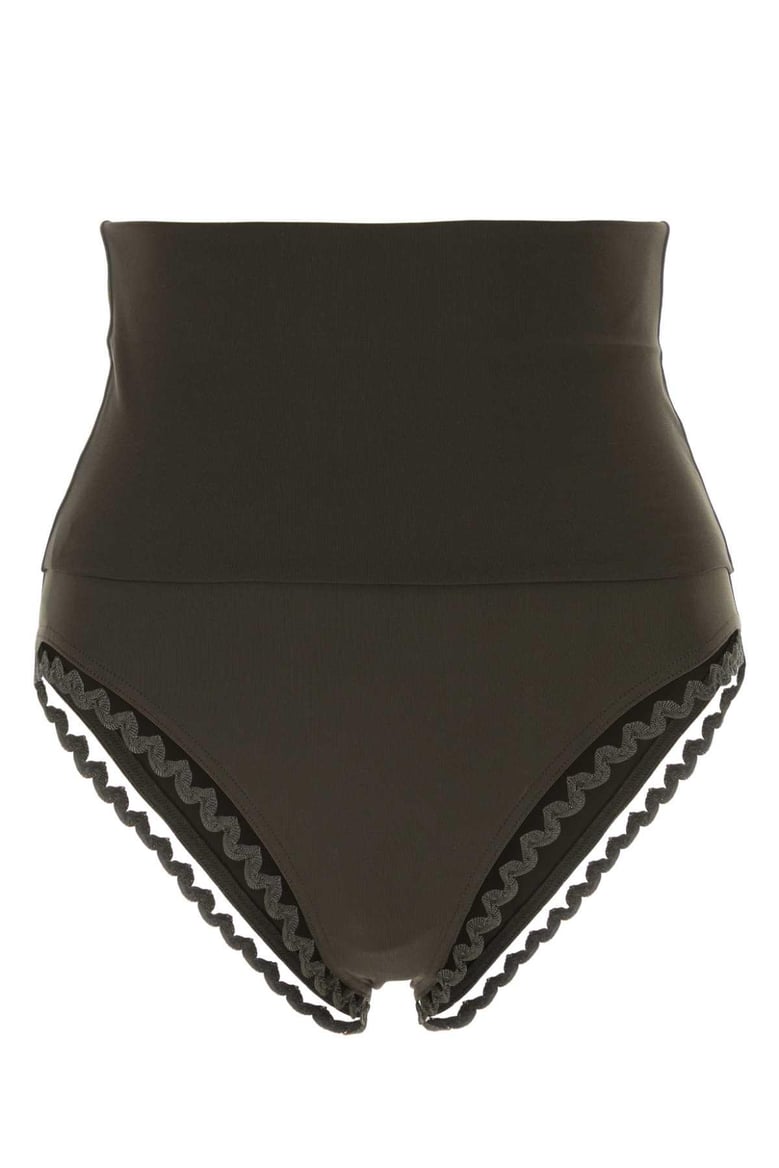 dark brown stretch nylon bikini bottom by Selfnex