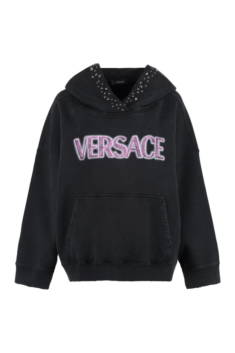 black cotton oversize sweatshirt by Selfnex