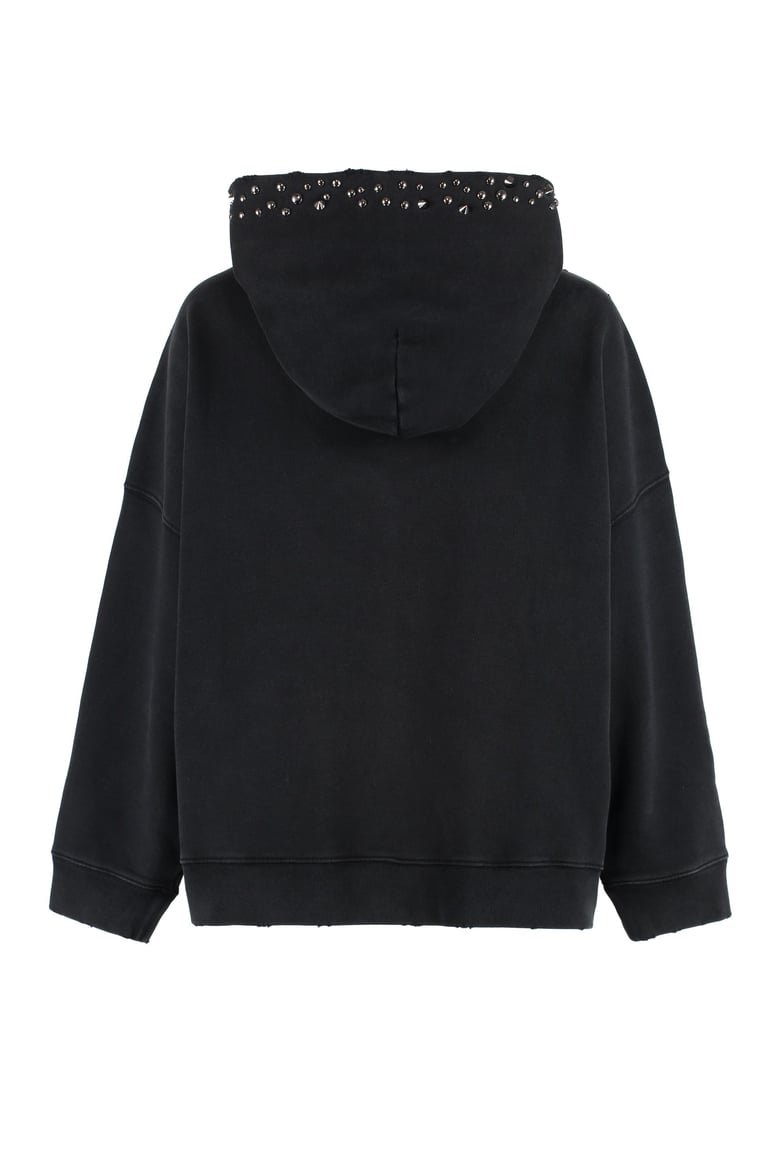 black cotton oversize sweatshirt by Selfnex