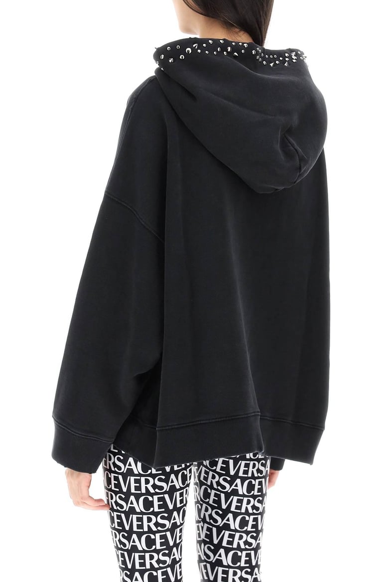 black cotton oversize sweatshirt by Selfnex