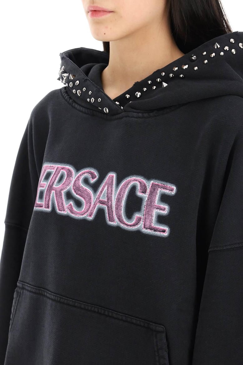 black cotton oversize sweatshirt by Selfnex
