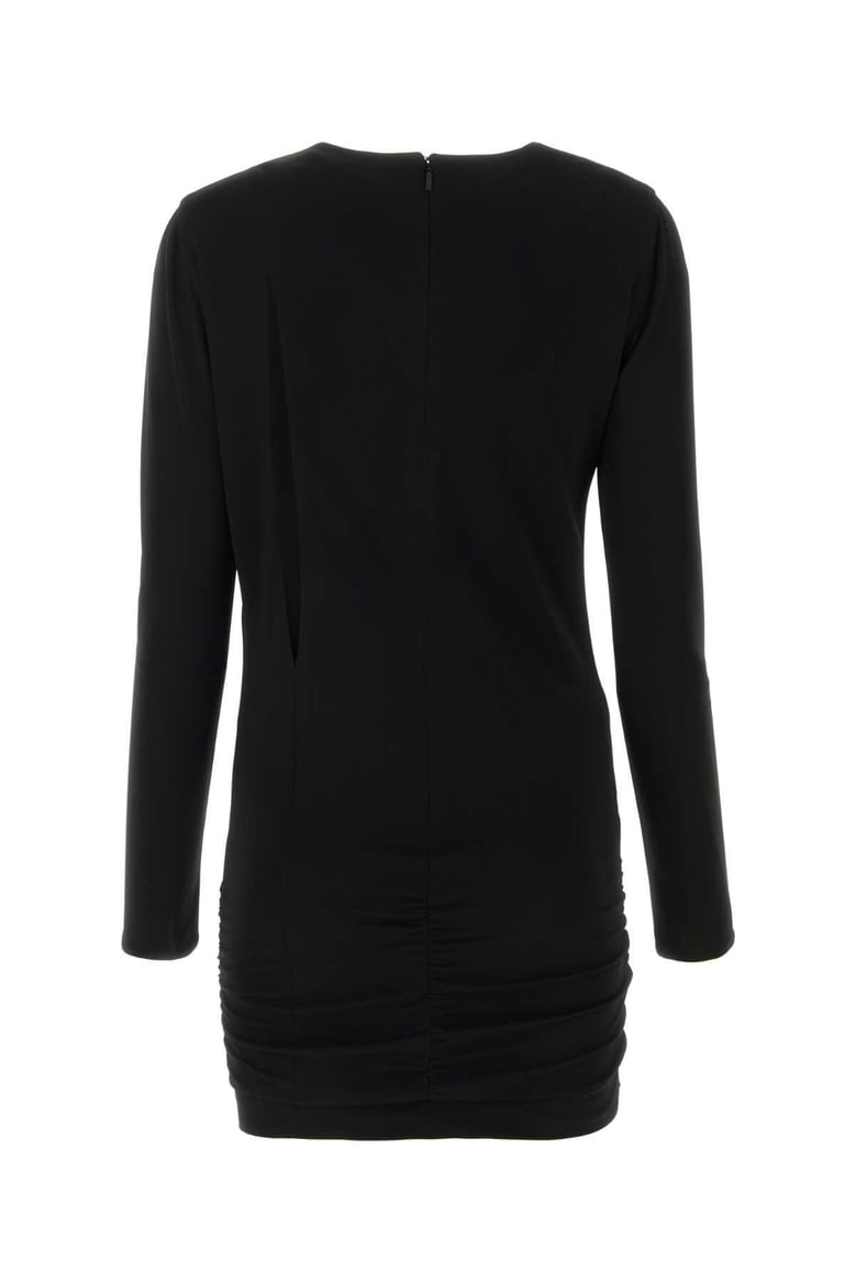 black stretch viscose mini dress by Selfnex