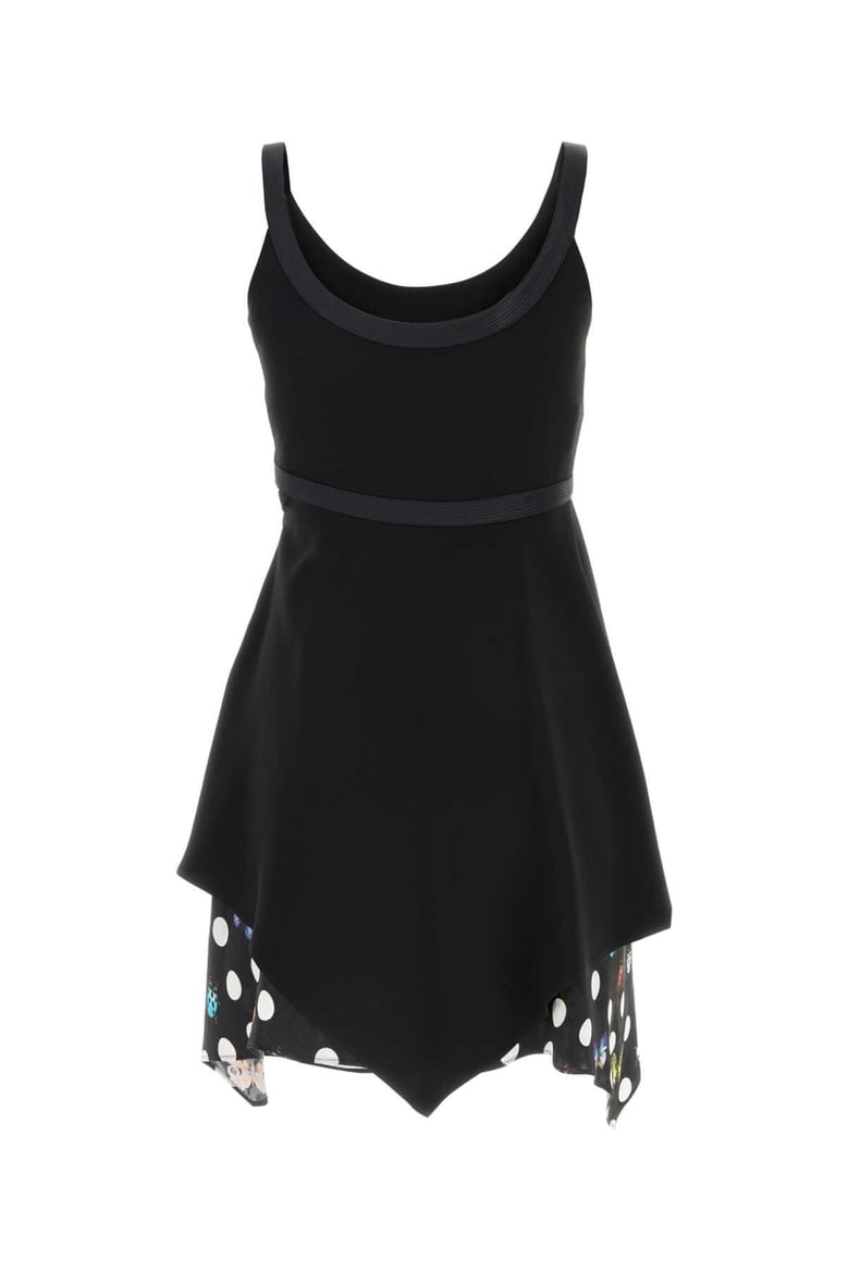 black acetate blend mini dress by Selfnex