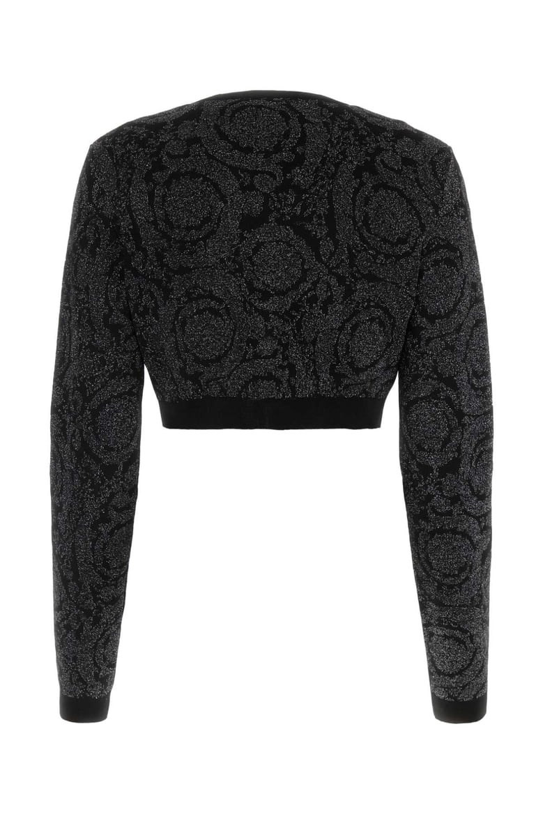 embroidered stretch viscose blend cardigan by Selfnex