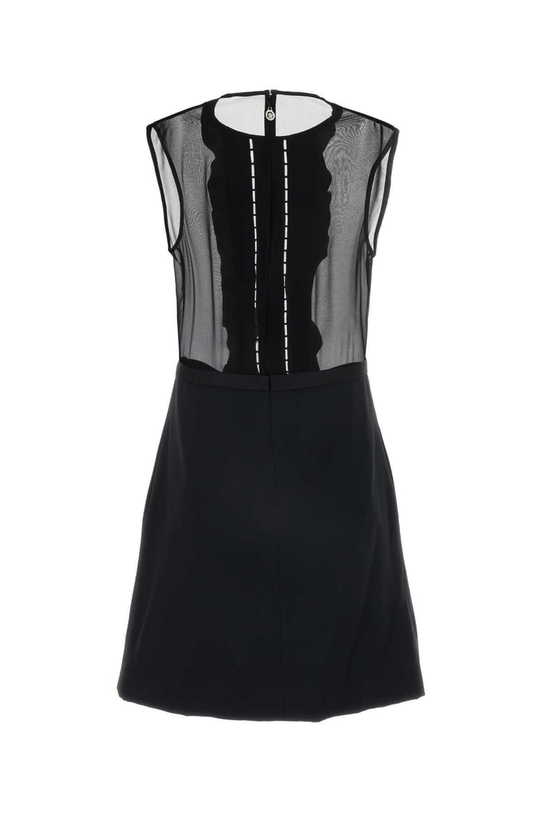 black georgette mini dress by Selfnex