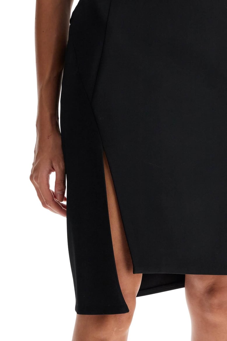 black stretch wool skirt by Selfnex