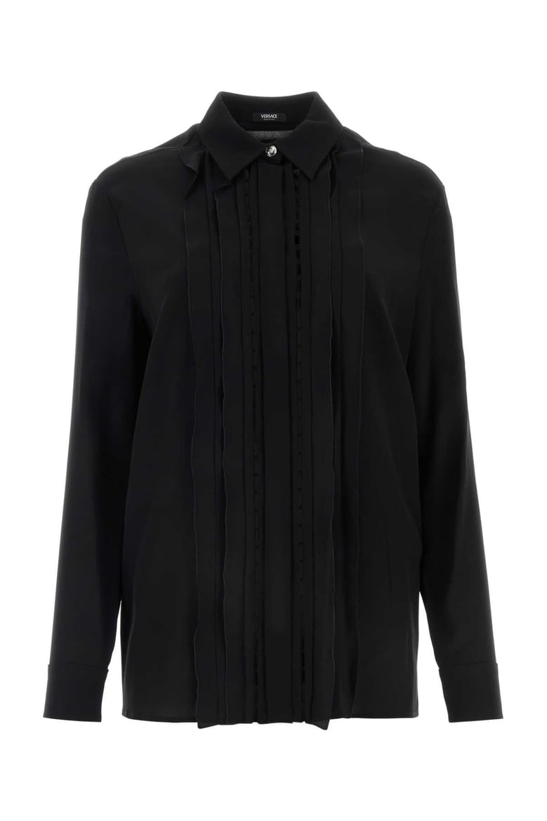 black crepe shirt by Selfnex