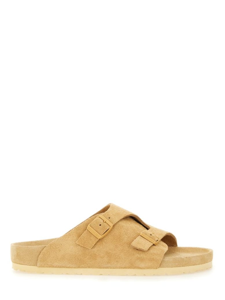 beige suede zã¼rich slippers by Selfnex
