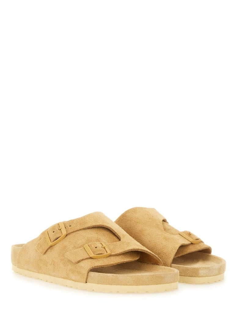 beige suede zã¼rich slippers by Selfnex