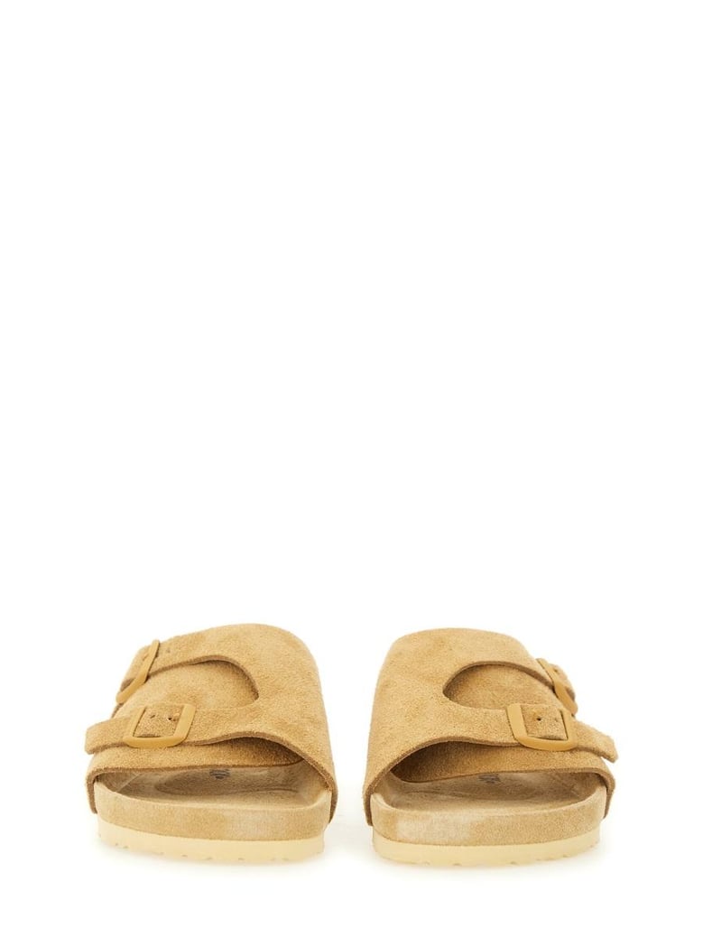 beige suede zã¼rich slippers by Selfnex