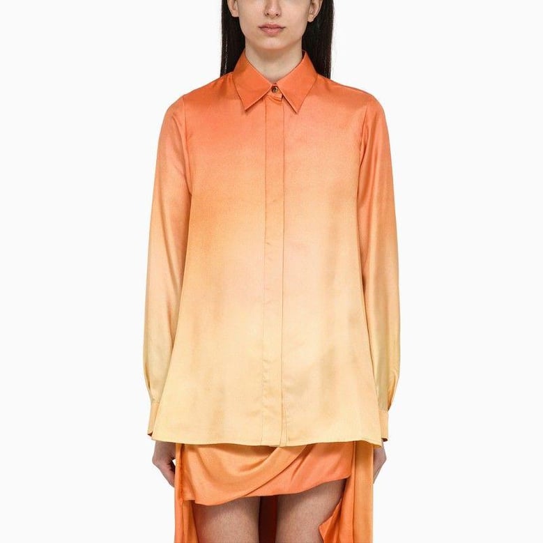 two-tone silk tranquillity shirt by Selfnex