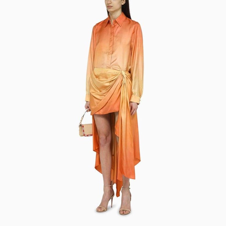two-tone silk tranquillity shirt by Selfnex