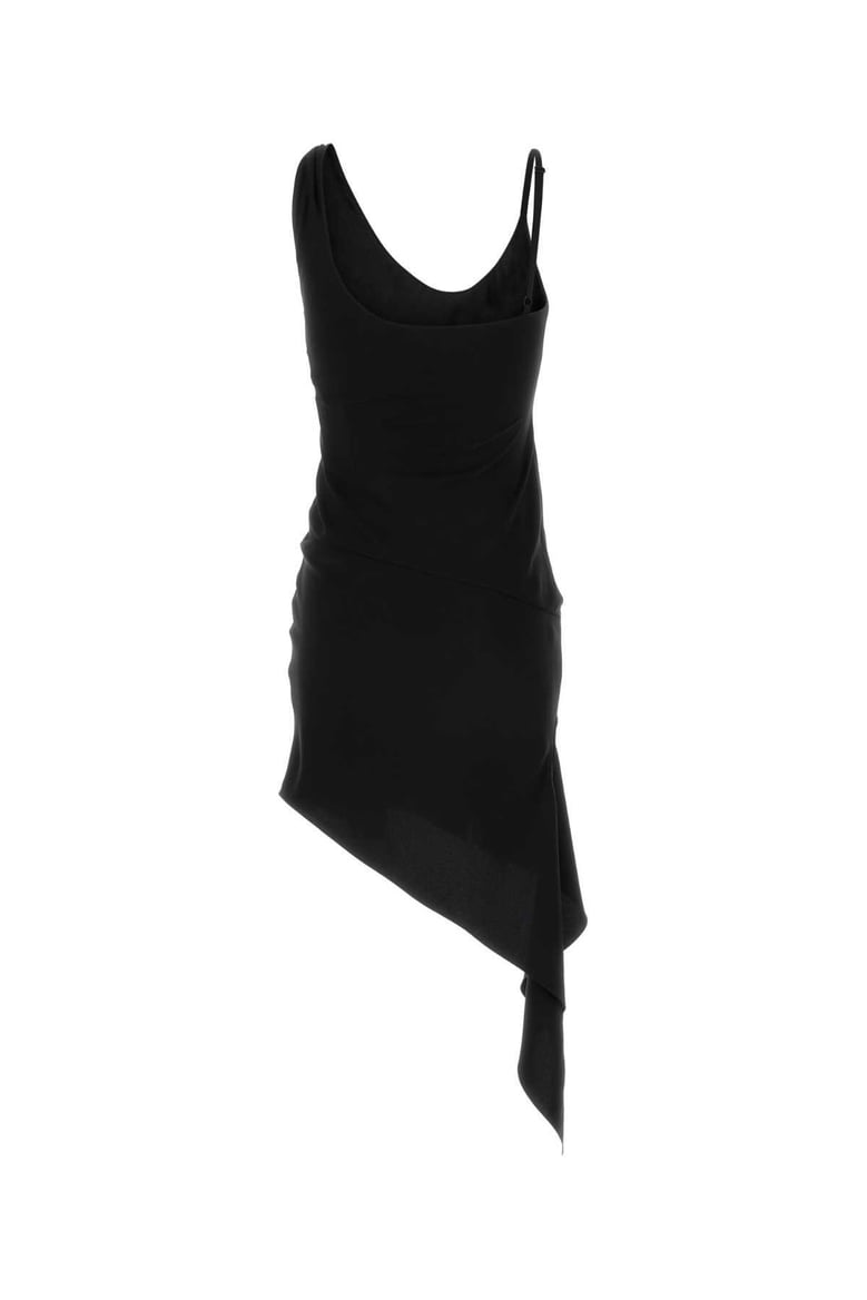 black polyester mini dress by Selfnex