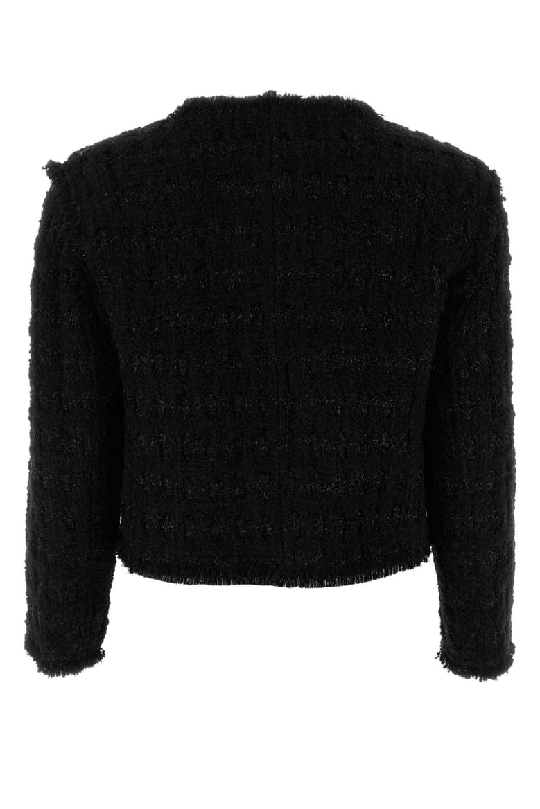 black tweed blazer by Selfnex