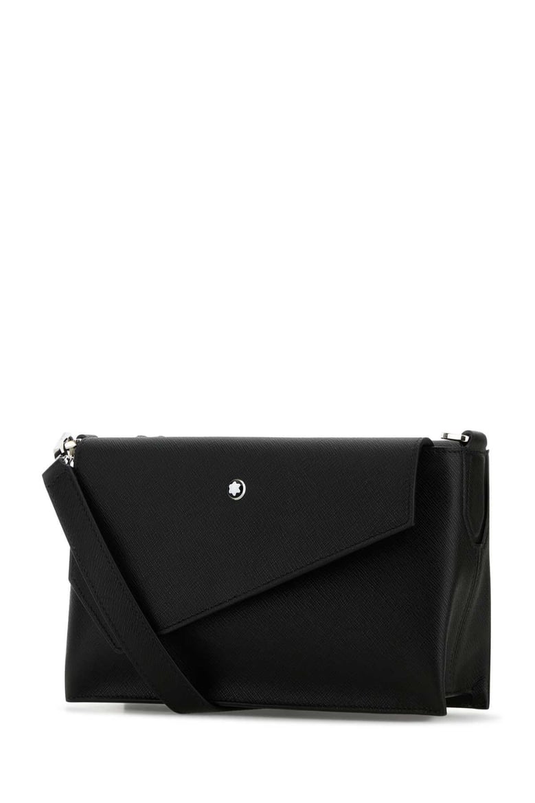 black leather crossbody bag by Selfnex