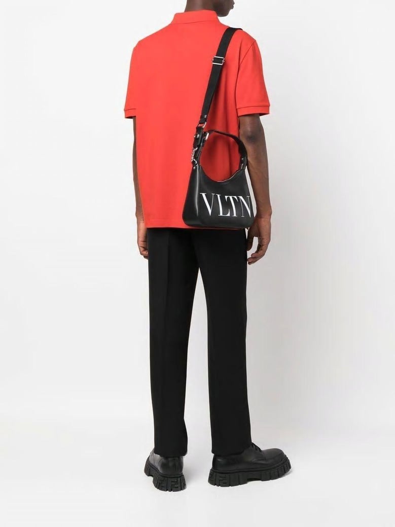 black leather vltn handbag by Selfnex