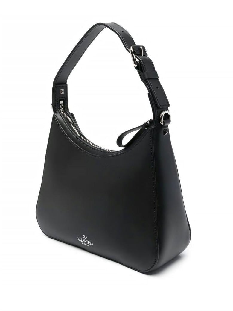 black leather vltn handbag by Selfnex