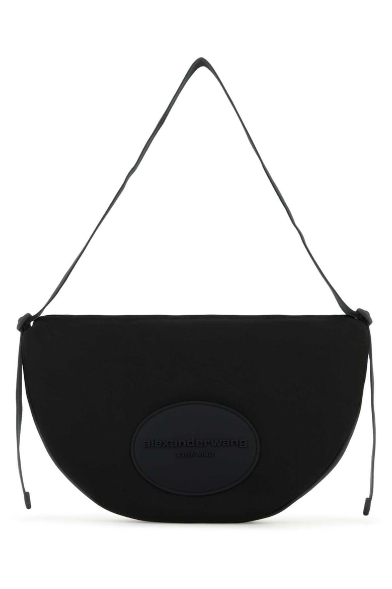 black canvas large bo shoulder bag by Selfnex