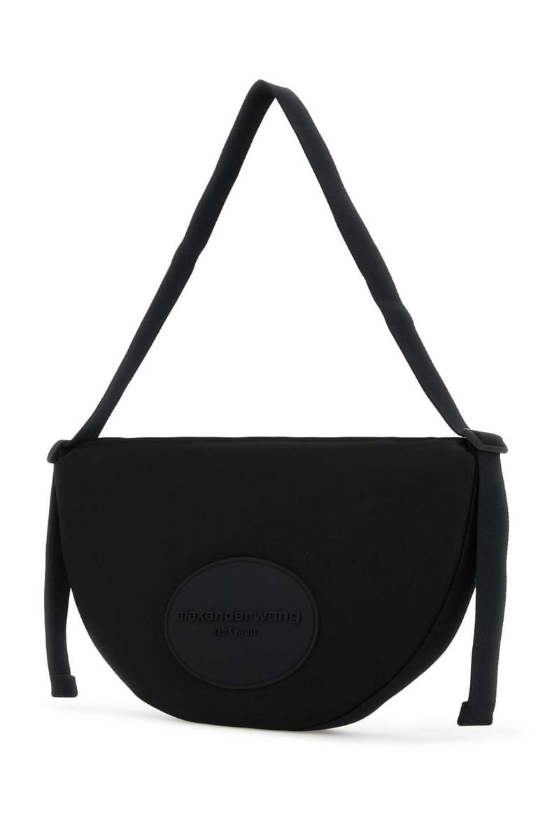 black canvas large bo shoulder bag by Selfnex