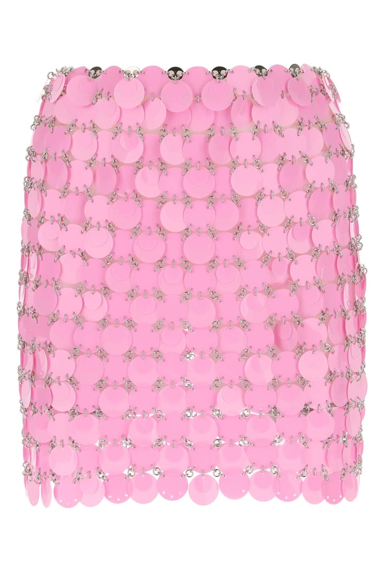 pink maxi sequins mini skirt by Selfnex