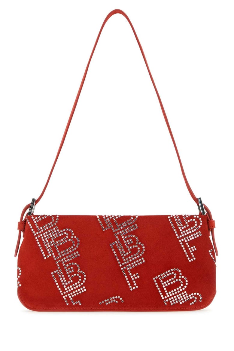 embellished suede dulce shoulder bag by Selfnex