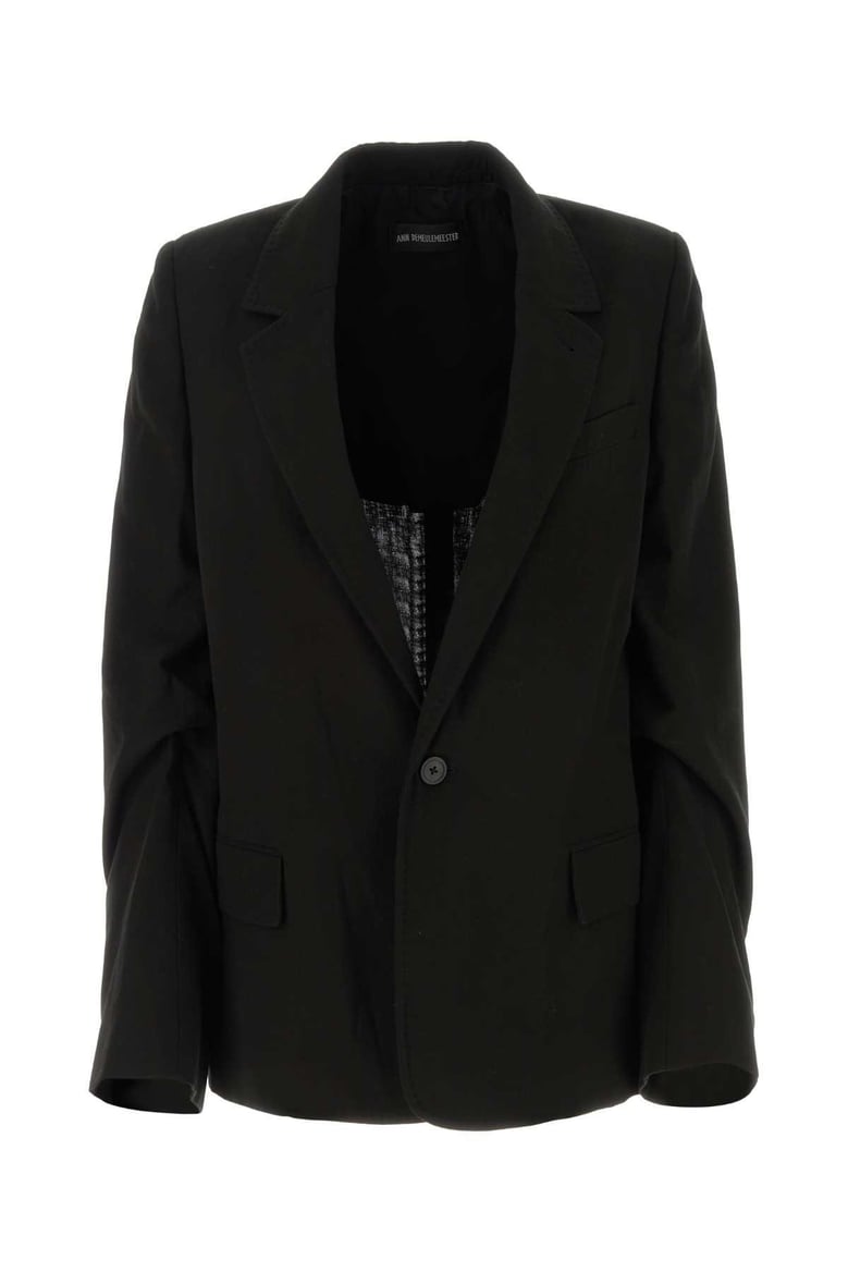 black cotton renske blazer by Selfnex