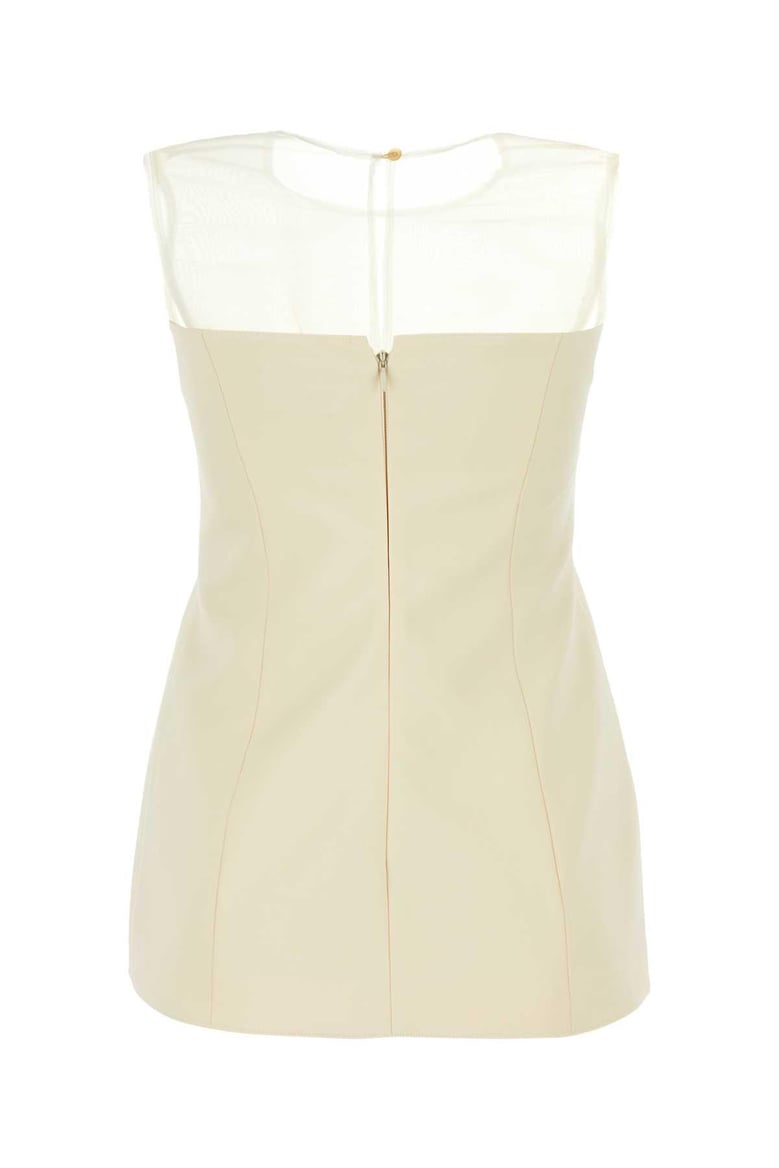 ivory cotton blend top by Selfnex