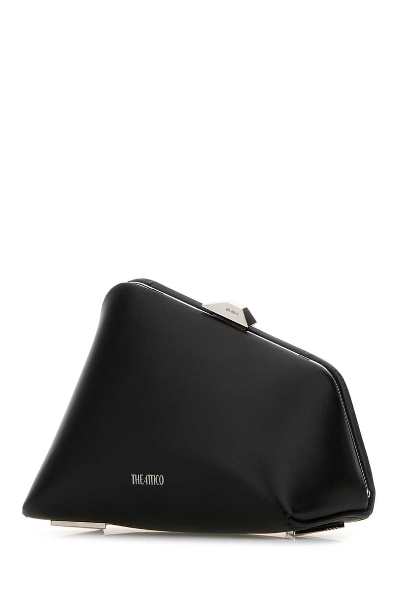 black leather midnight clutch by Selfnex
