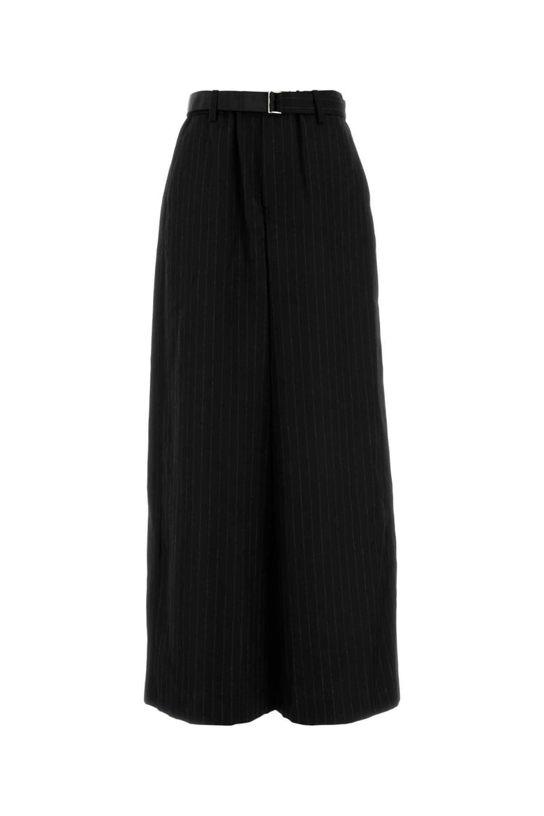 embroidered wool wide-leg pant by Selfnex