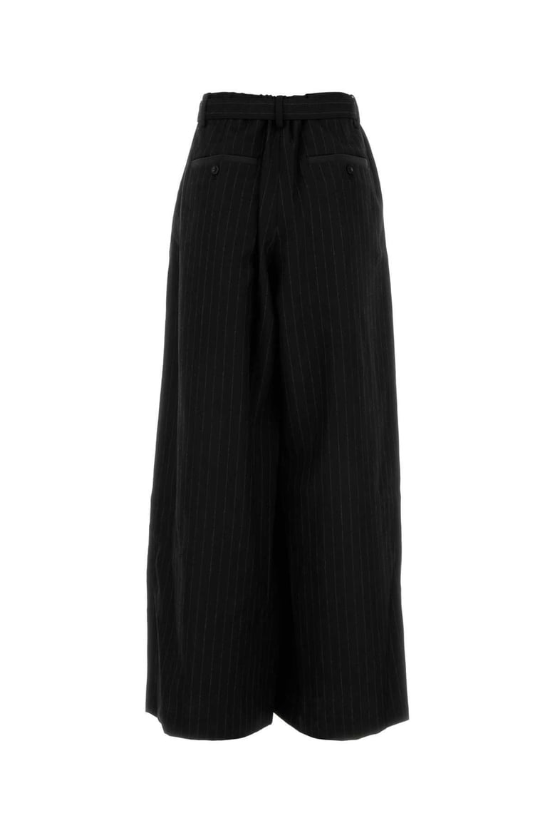embroidered wool wide-leg pant by Selfnex