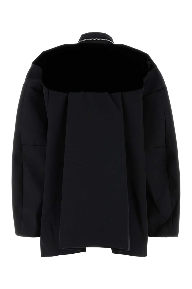 black grosgrain oversize jacket by Selfnex