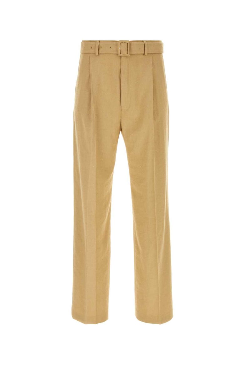 camel viscose blend pant by Selfnex