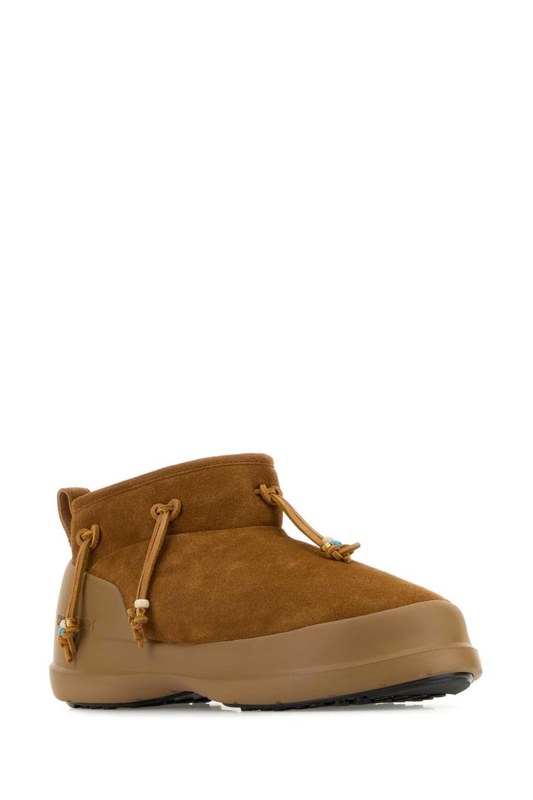 caramel suede luna low ankle boots by Selfnex