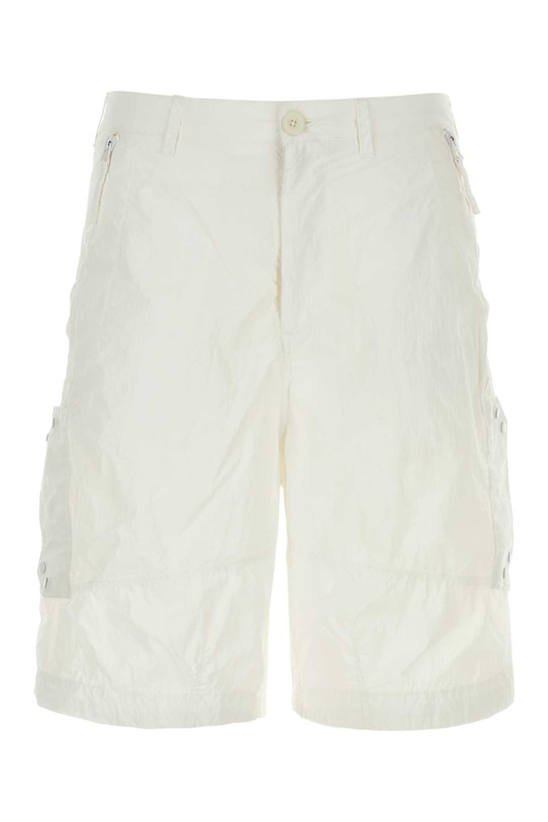 white nylon bermuda shorts by Selfnex
