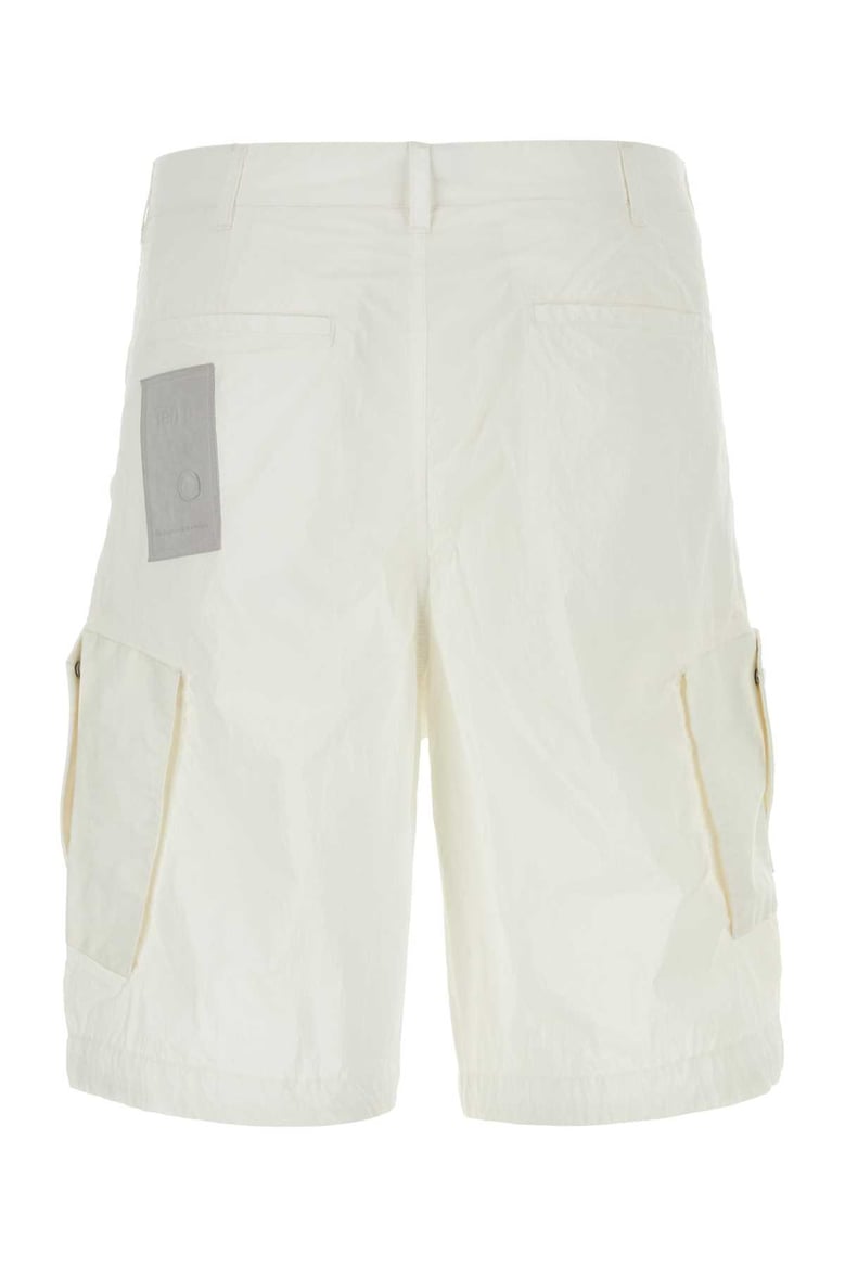 white nylon bermuda shorts by Selfnex